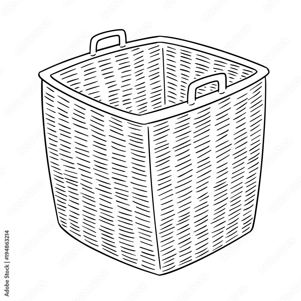 Obraz premium vector of wicker basket