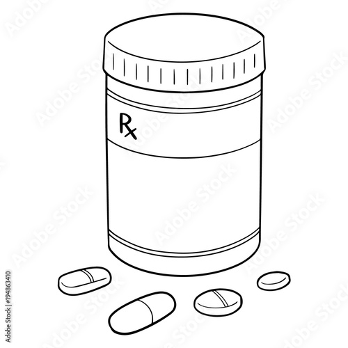 vector set of medicine and medicine bottle