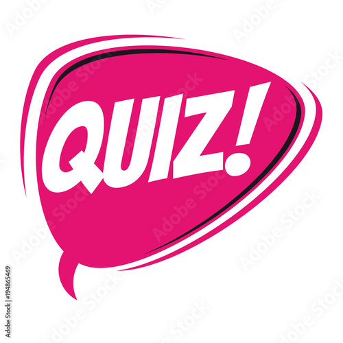 quiz retro speech bubble