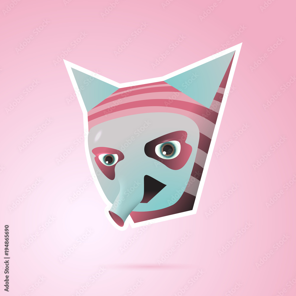 Fantasy Cartoon Character With Ears And Trunk Pink Fantasy Cartoon Character With Ears And Trunk Pink