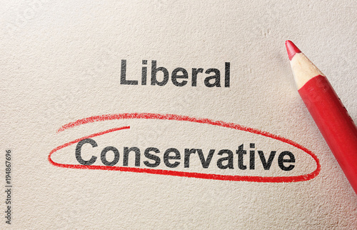 Conservative circled in red photo