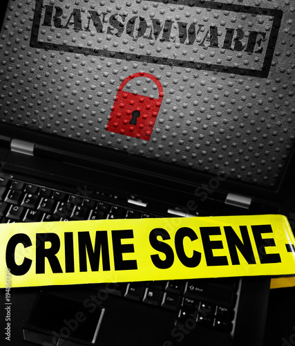 Ransomware crimescene tape photo