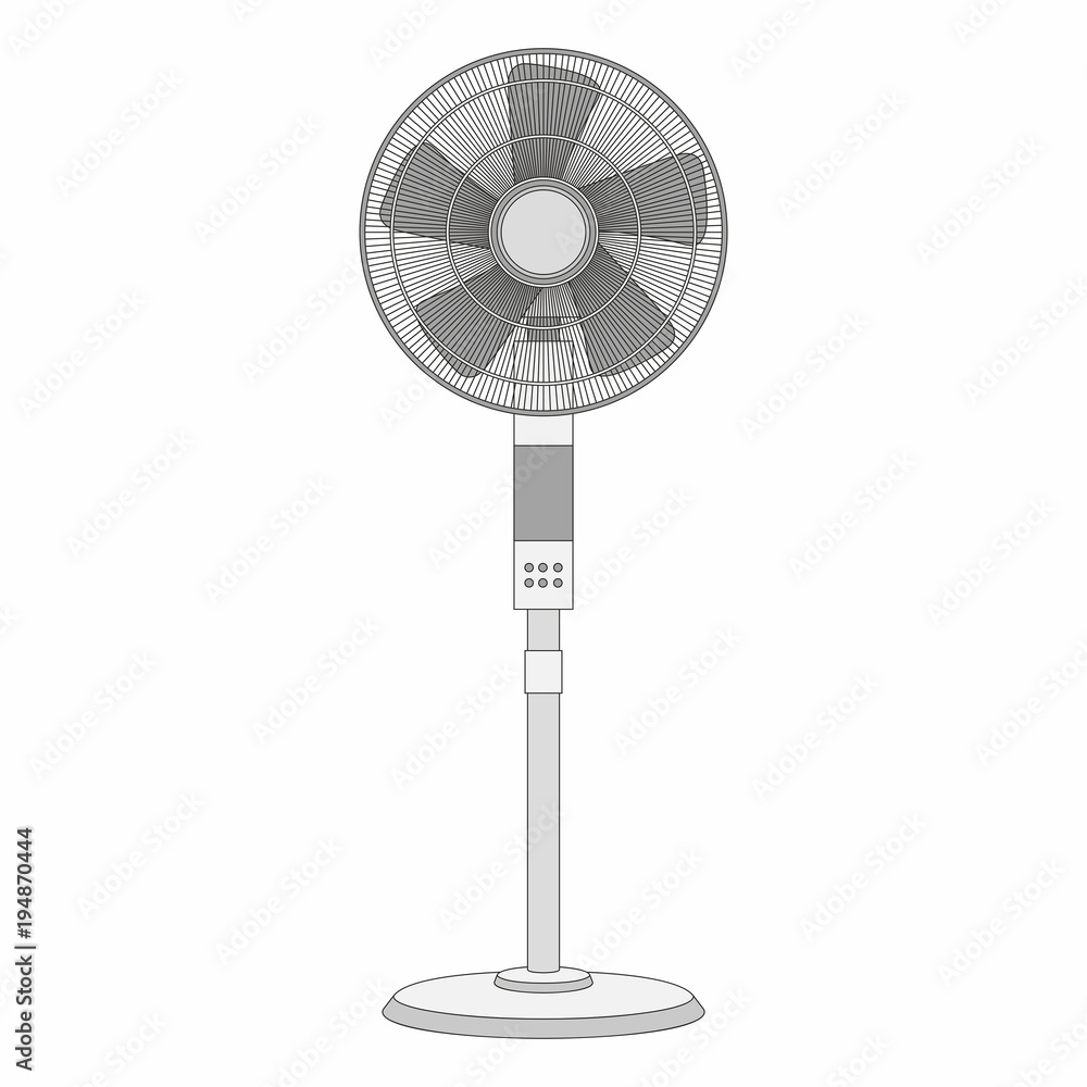 Obraz premium Electric fan isolated on white background