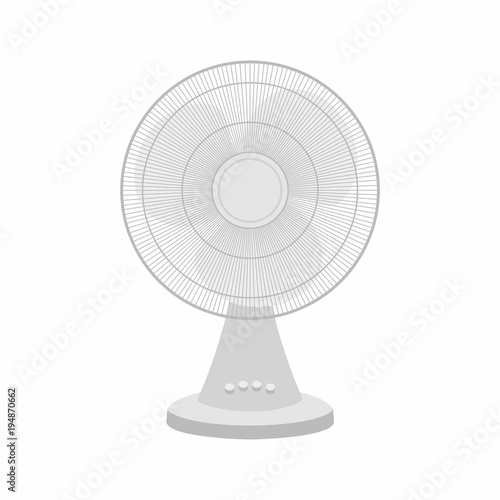  White Table fan isolated on white background