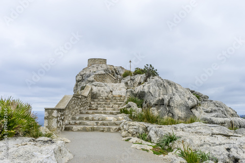 coast, Cape formentor on the island of Majorca in Spain. Cliffs along the Mediterranean Sea