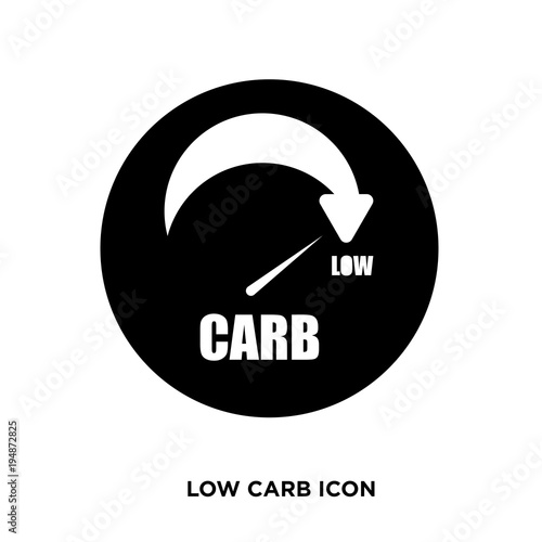low carb icon,flat vector sign isolated on white background. Simple vector illustration for graphic and web design.