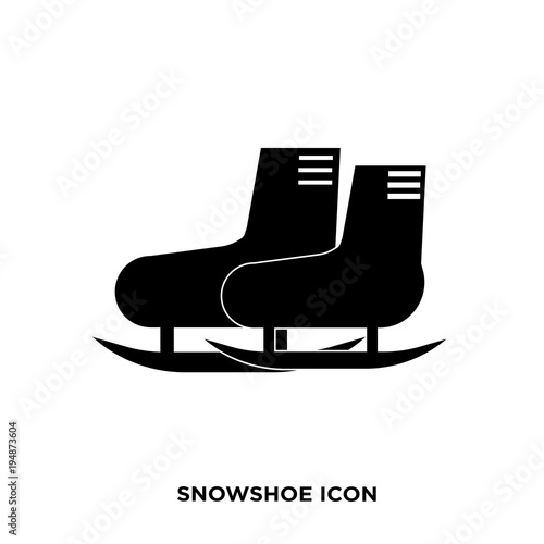 snowshoe icon,flat vector sign isolated on white background. Simple vector illustration for graphic and web design.
