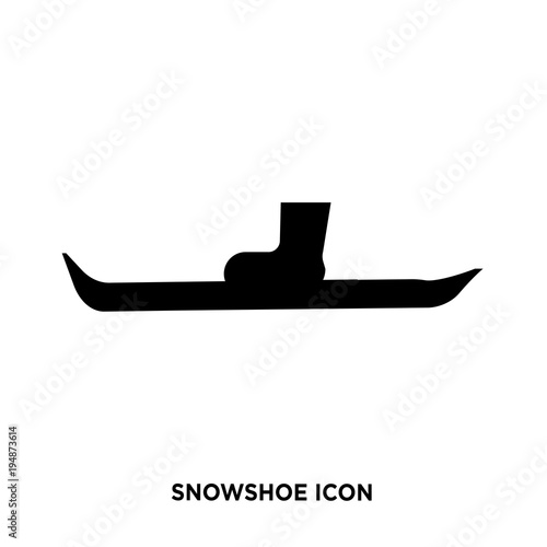snowshoe icon,flat vector sign isolated on white background. Simple vector illustration for graphic and web design.