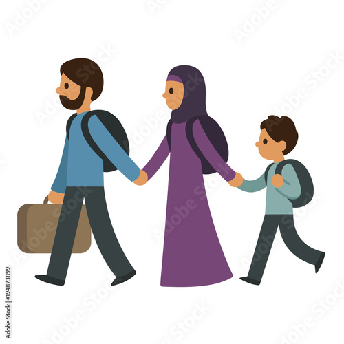 Refugee migrant family