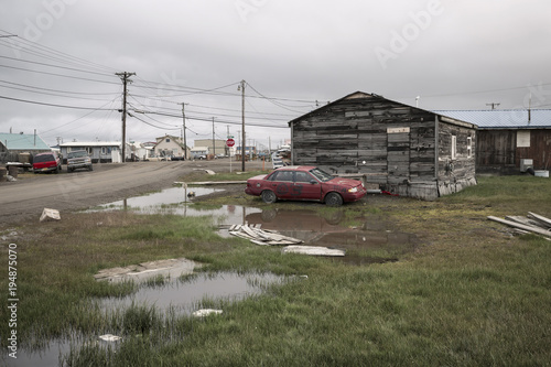 Cuadro en lienzo Barrow (Utquìagvik) is the most northern city of Alaska, USA