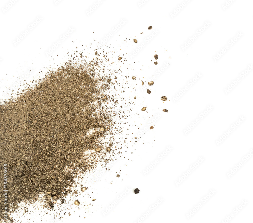Ground Black Pepper Isolated Ground Black Pepper Isolated