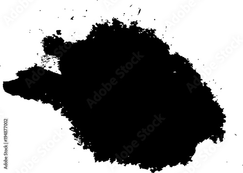 Abstract black ink blot background. Vector illustration. Grunge texture for cards and flyers design. Digital brushe