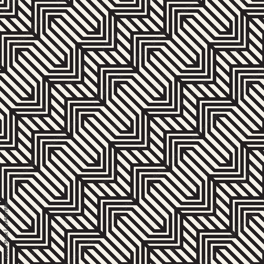 Vector seamless pattern. Modern stylish abstract texture. Repeating geometric tiles..