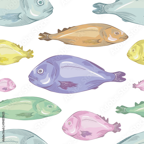 seamless pattern with fish photo