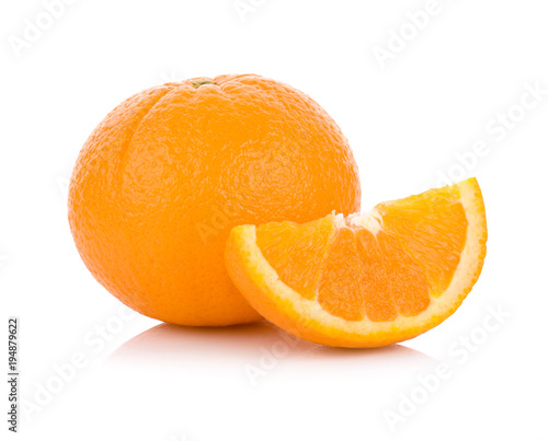 Orange fruit isolated on white background