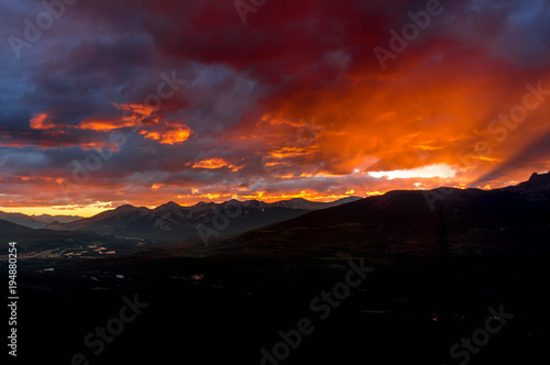 Rocky Mountains Bloody Sunrise
