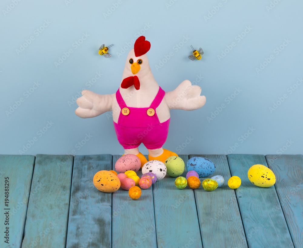 Obraz premium Happy Easter concept background.Celebrating Easter at spring