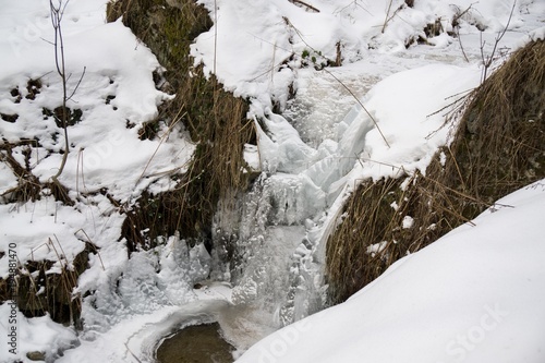 Frozen river. Slovakia	