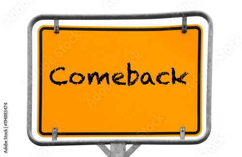 Comeback signpost photo