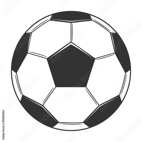 Soccer ball icon. Vintage Soccer ball for design logo  emblem  label. Vector illustration