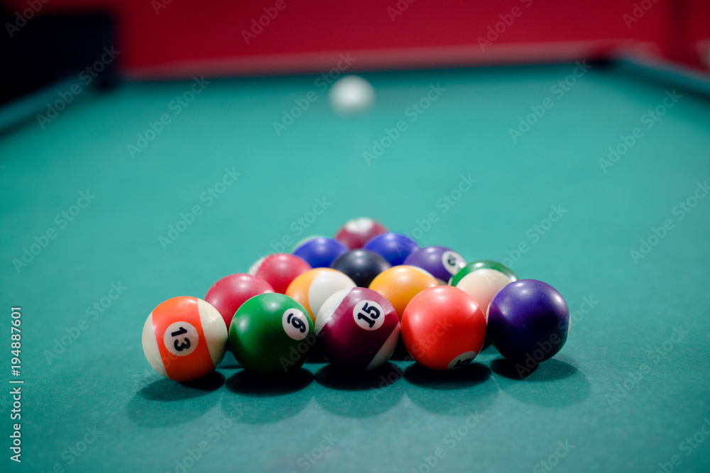 Billiard set up Billiard set up