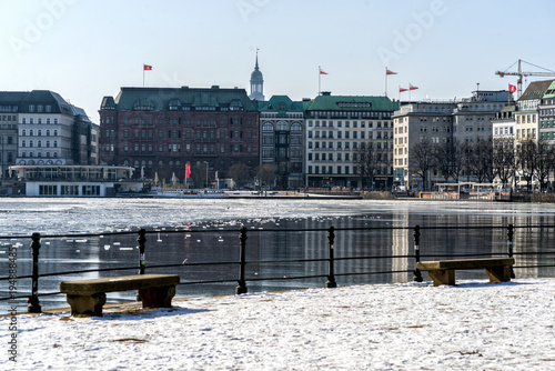 Winter im Hamburg an der Alster