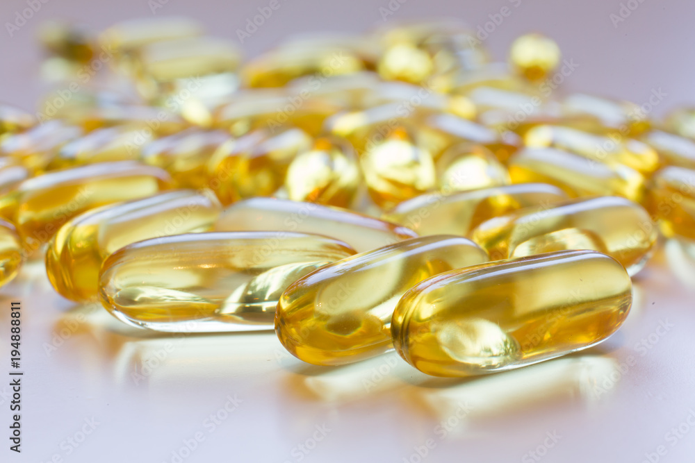 Fish oil capsules, vitamin Omega-3 Fish oil capsules, vitamin Omega-3