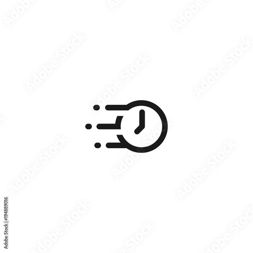 Fast time simple outline icon