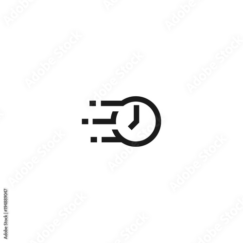 Fast time simple outline icon