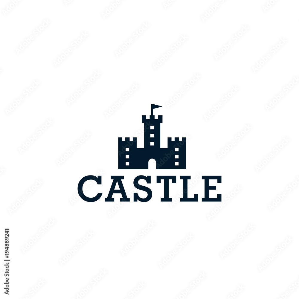 Castle icon. Vector logo template