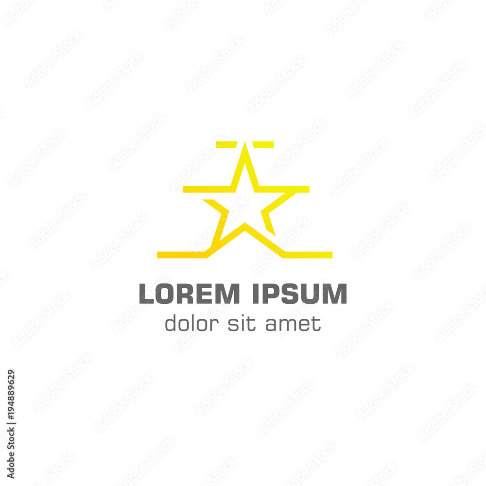 Abstract star. Vector logo template Abstract star. Vector logo template