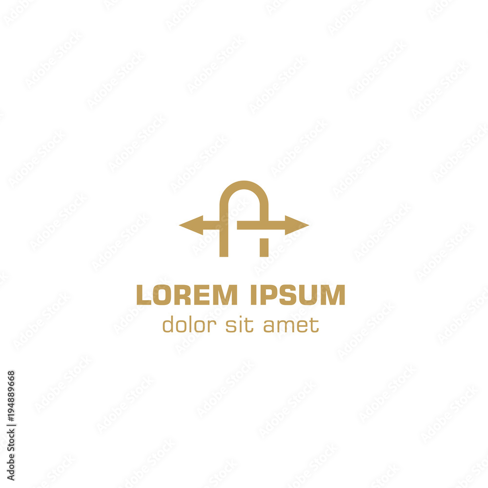 Abstract initial letter A arrow. Vector logo template Abstract initial letter A arrow. Vector logo template