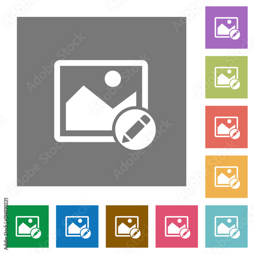 Rename image square flat icons