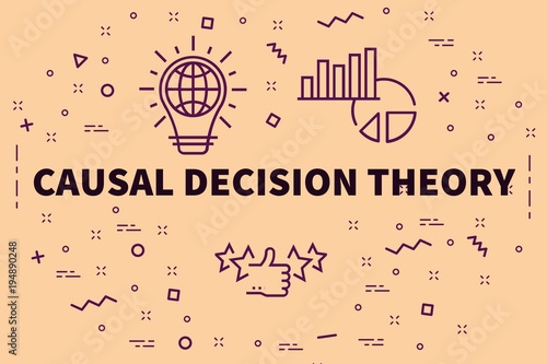 Bilde på lerret Conceptual business illustration with the words causal decision theory