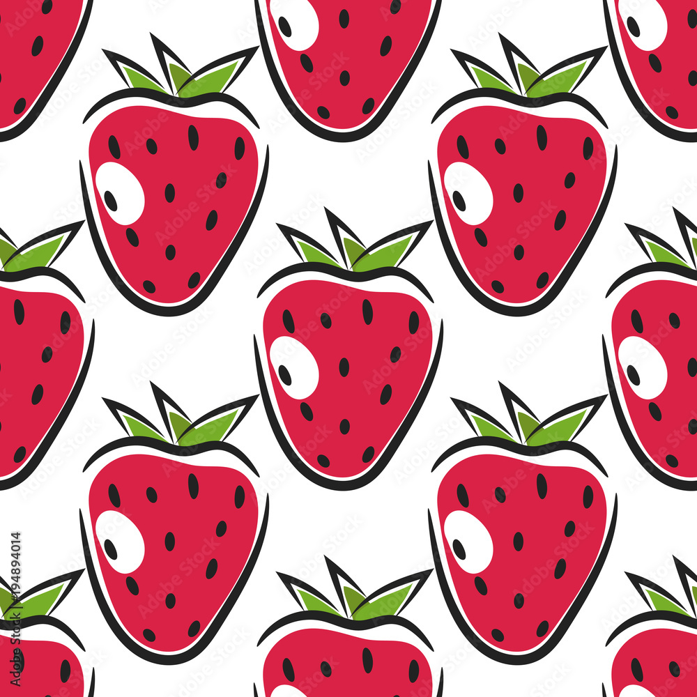 Seamless strawberry pattern. Seamless strawberry pattern.
