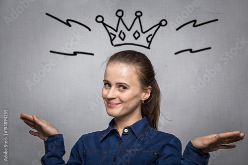 Young woman with crown