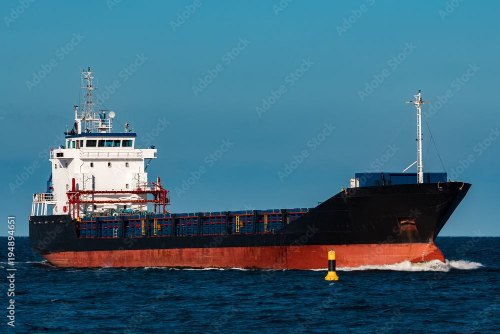 Black cargo ship Black cargo ship
