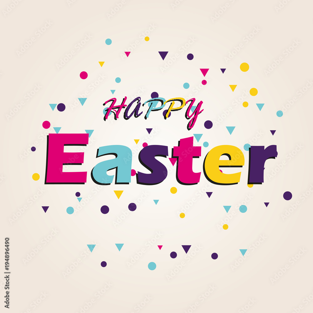 Happy Easter colorful lettering Happy Easter colorful lettering