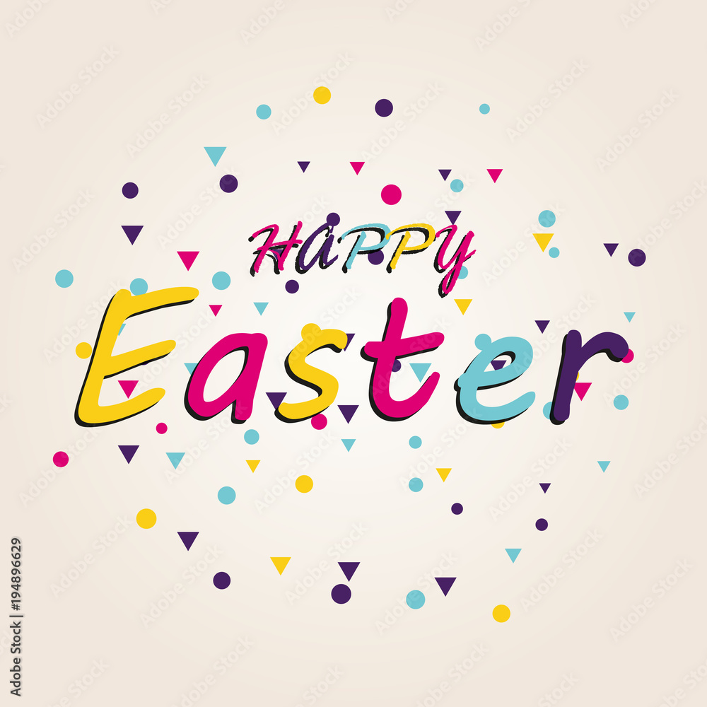 Happy Easter colorful lettering Happy Easter colorful lettering