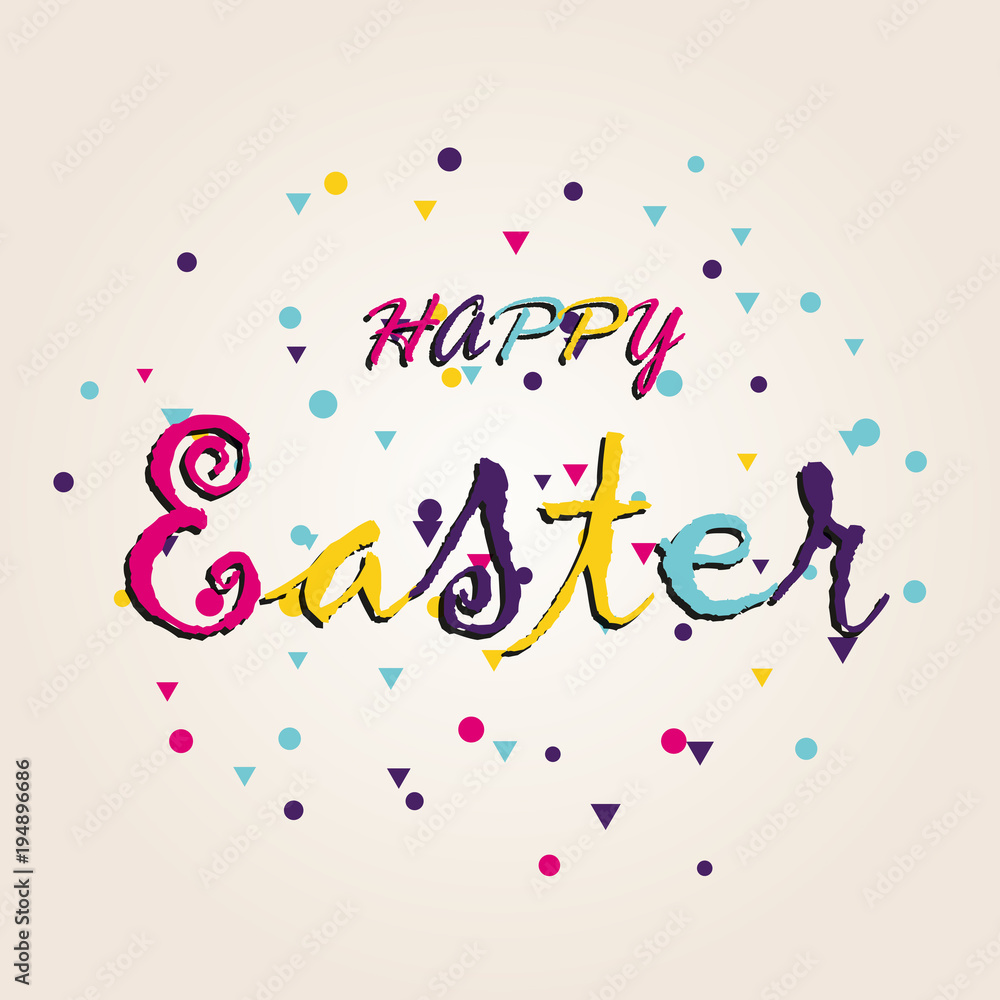Happy Easter colorful lettering Happy Easter colorful lettering