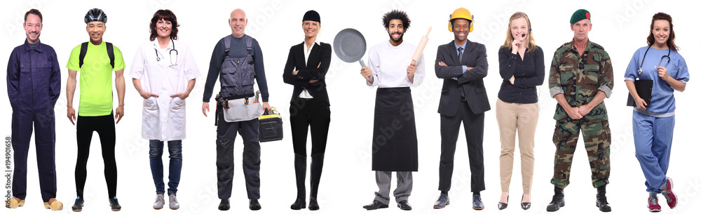 Group of people with different professions Group of people with different professions
