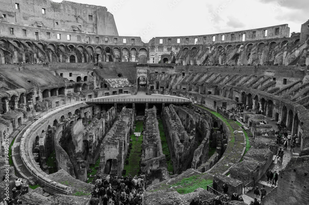 Inside Colosseum in Rome