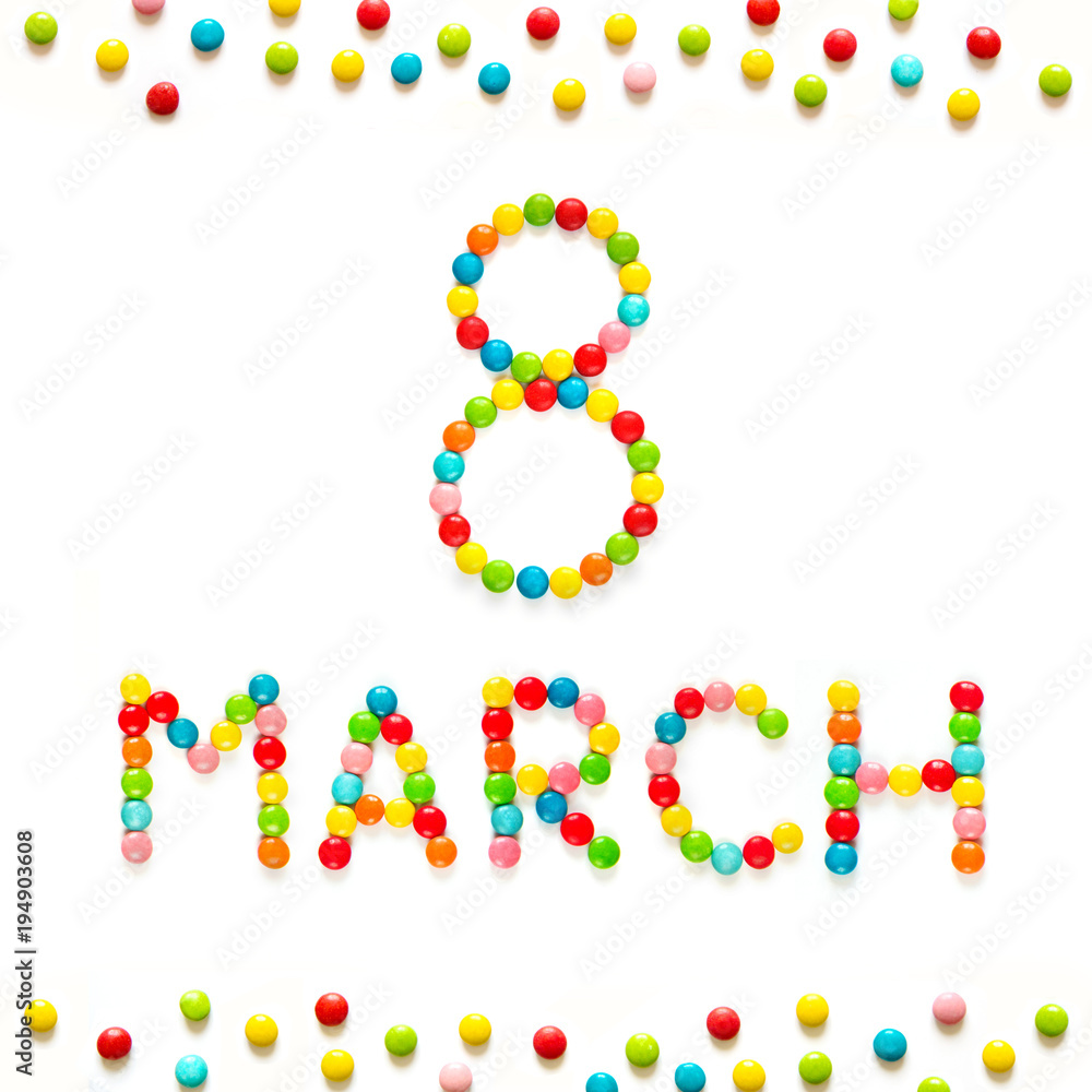 Creative Greeting card to March 8 Creative Greeting card to March 8