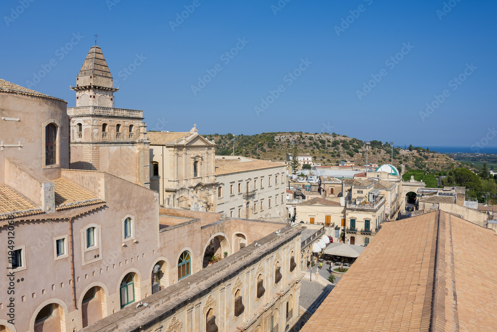 Panorama from the top of the Monastery of San Salvatore and the Church of San Francesco d'Assisi all'Immacolata seen from the roof of the church of Santa Chiara