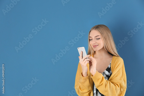Beautiful young woman with ...