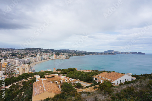 View to the former salt lake in Calpe, Spain, from Ifach mountain