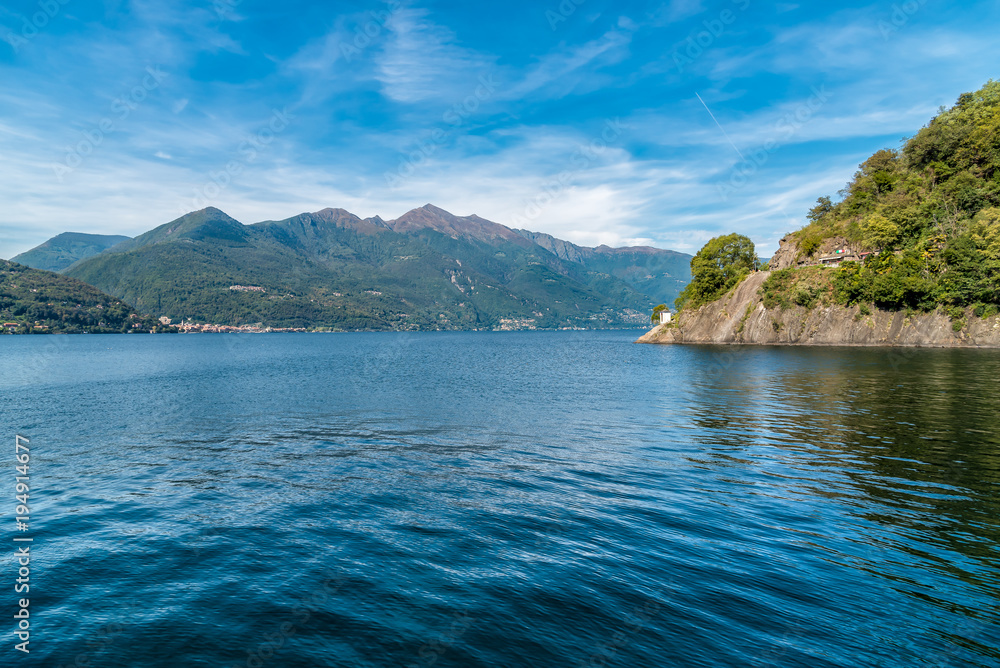 View of Lake Maggiore seen from Maccagno, Italy
