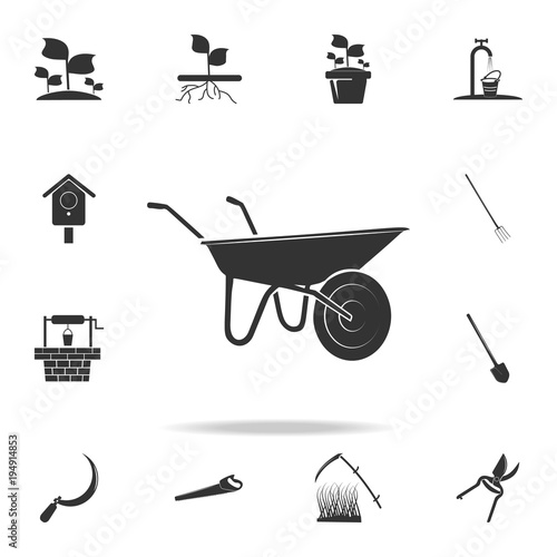 garden trolley icon. Detailed set of garden tools and agriculture icons. Premium quality graphic design. One of the collection icons for websites, web design, mobile app