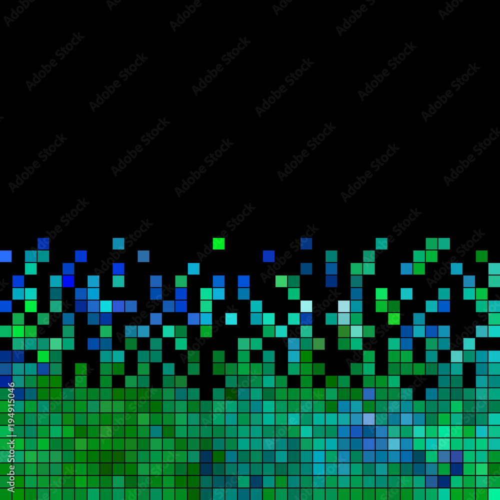 abstract vector square pixel mosaic background