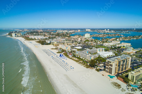 Aerial image of resorts on St Pete Beach FL © Felix Mizioznikov